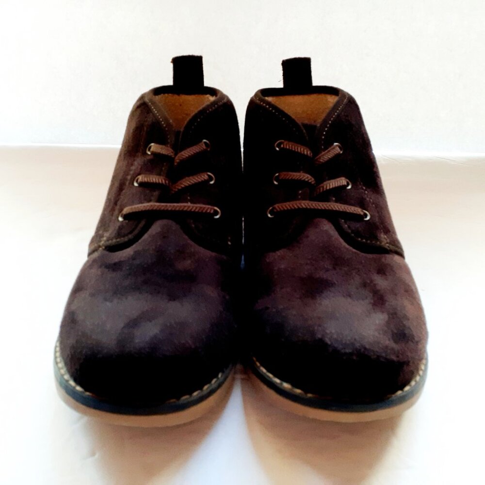 Sonoma Boys Boots Chukka Brown Faux Suede Ankle Fur Lining Slip On Size 5 - Picture 2 of 8